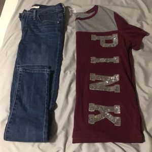 VS Pink Short Sleeve Tee SZ Medium